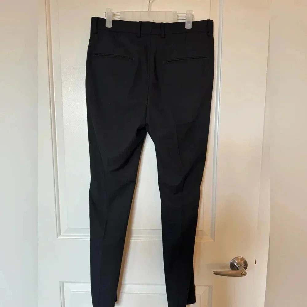 Men's Skinny Fit Black Suit Pants - Picture 2 of 11